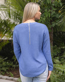 Tracey Denim Waffle Knit