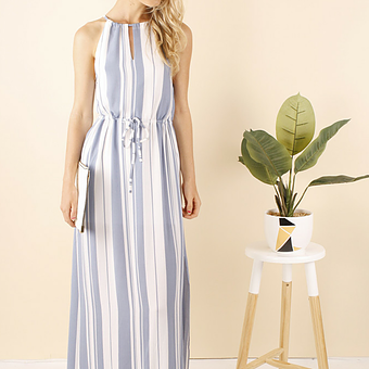 Isabel Striped Blue Maxi