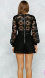 Missy Black Lace Playsuit