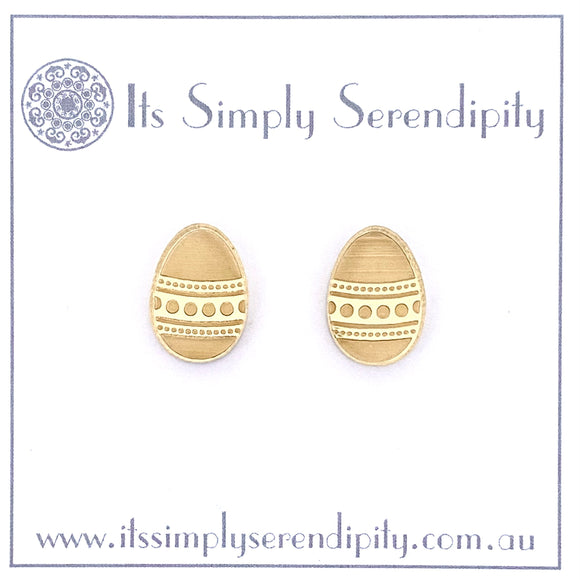Gold Mirror Easter Studs