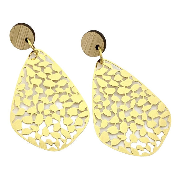 Gold Abstract Teardrop